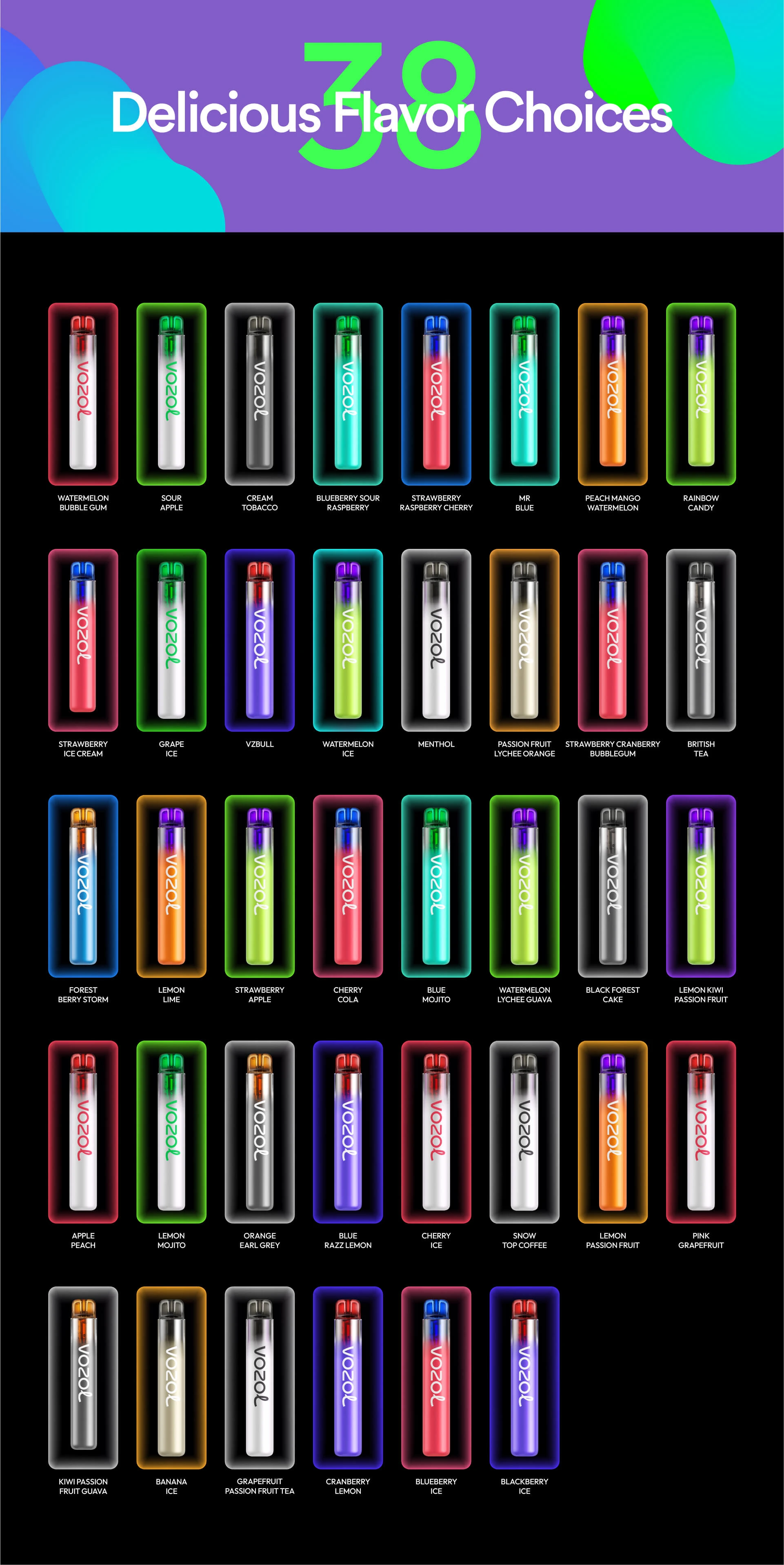 vozol vape 800 Vozol Neon 800 Disposable Vape