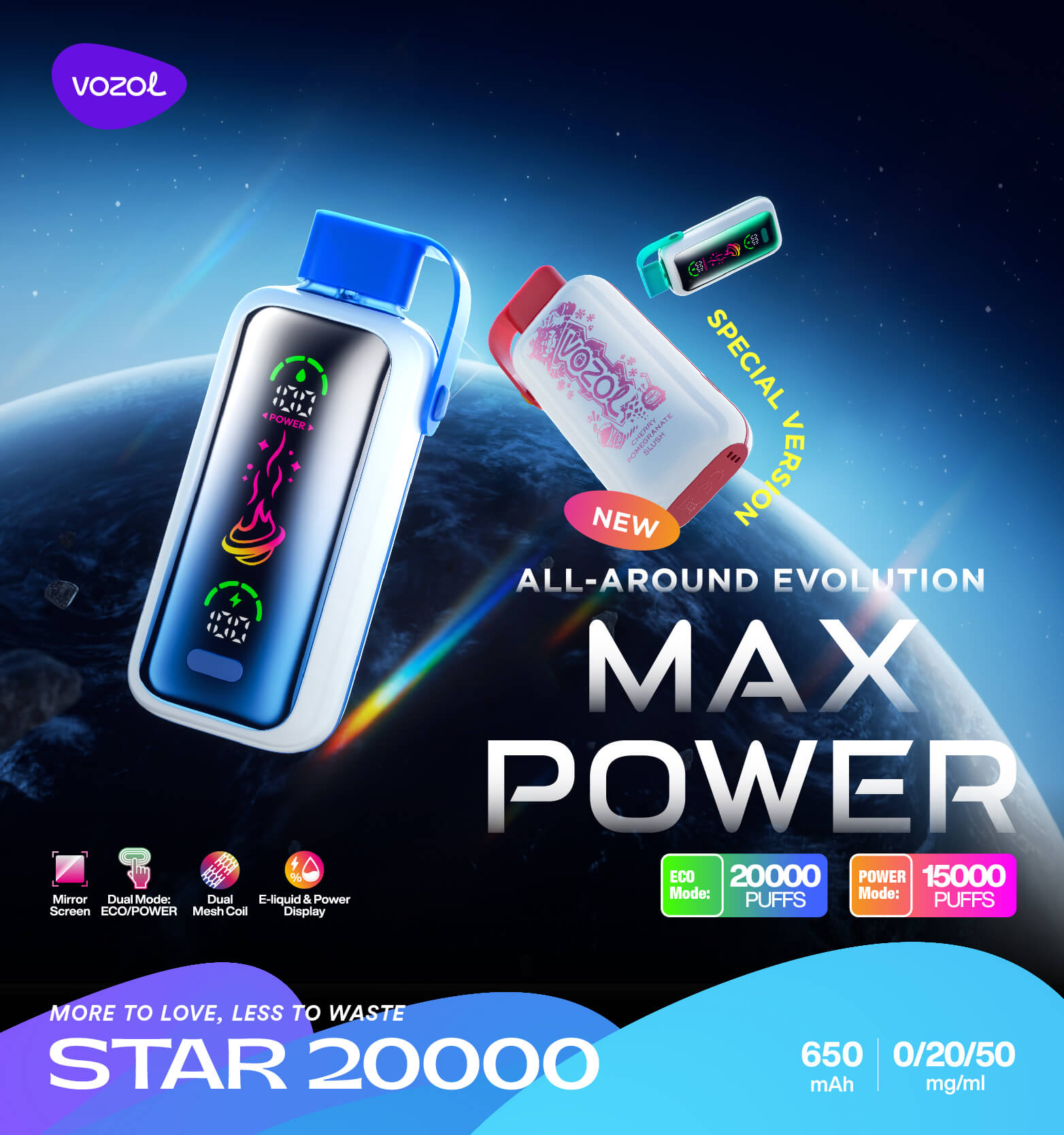 elfbar elfa kaufen Vozol Blueberry Storm 20000 STAR 20000 main image 1
