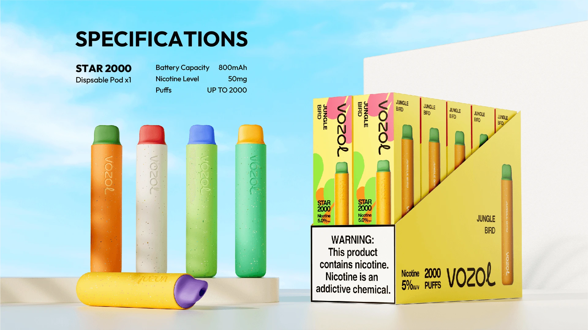 elfbar elfa master akku Vozol Star 2000 Puffs Energy Drink 5%